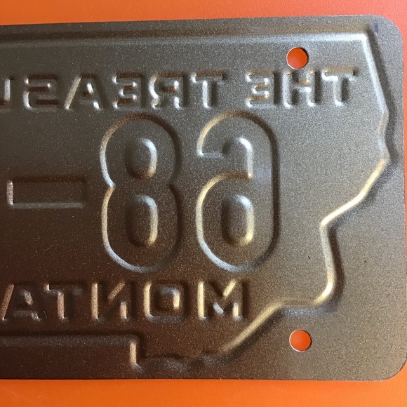 Vintage 1953 License Plate Montana State Bicycle Metal Mini Collectors - Picture 8 of 10